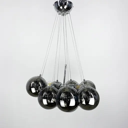 Люстра-пучок на 12 графітових плафонів Line.F MJ 140-650 CH+CR - фото 7