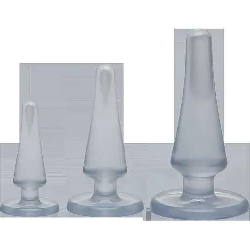 Набір анальних пробок Doc Johnson Crystal Jellies Anal - Clear