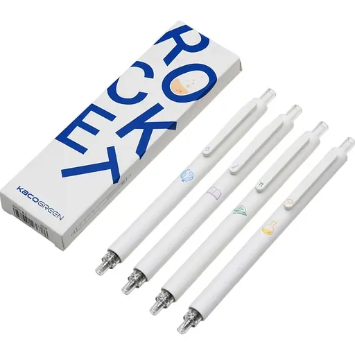 Набор ручек KacoGreen K1028 Rocket Plastic Gel Ink Pen 4шт [118450] - фото 2