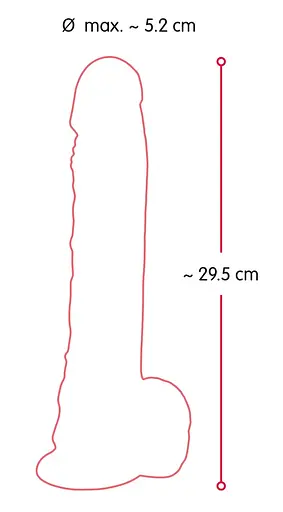 Фалоімітатор Nature Skin Large Bendable 29.5 см тілесний - фото 10