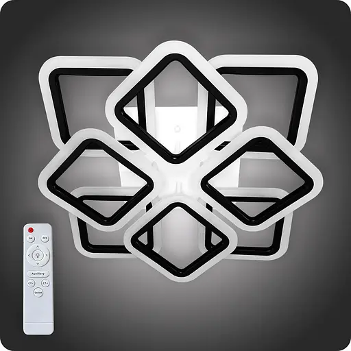 Люстра світлодіодна 517 Dlight з пультом 80Вт Чорний (02036) - фото 1