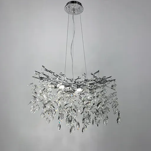 Изысканная серебряная люстра DIAMINA с хрустальными камнями Ст. 33007 CH | Line F - фото 3