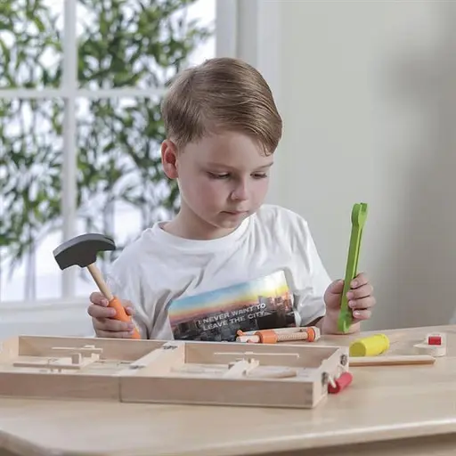 Ігровий набір Viga Toys Валіза з інструментами дерев'яний (50387) - фото 4