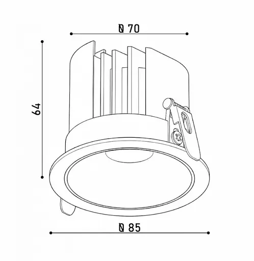 Світильник точковий врізний KLOODI KD-RORRY85 12W CCT WH - фото 4