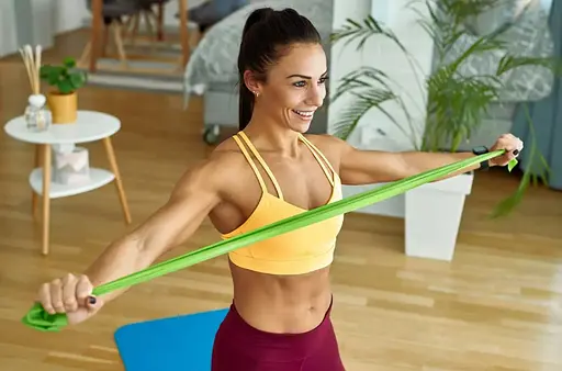 Стрічка-еспандер U-Powex Fitness band для фітнесу та реабілітації 0.5мм. (9.1 кг) Green (UP_1007_Green) - фото 4