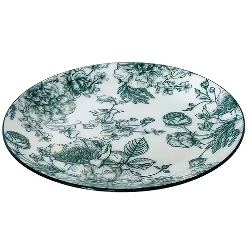 Тарелка десертная Limited Edition Blossom Green 19 см белая (YF7002-2) - фото 1