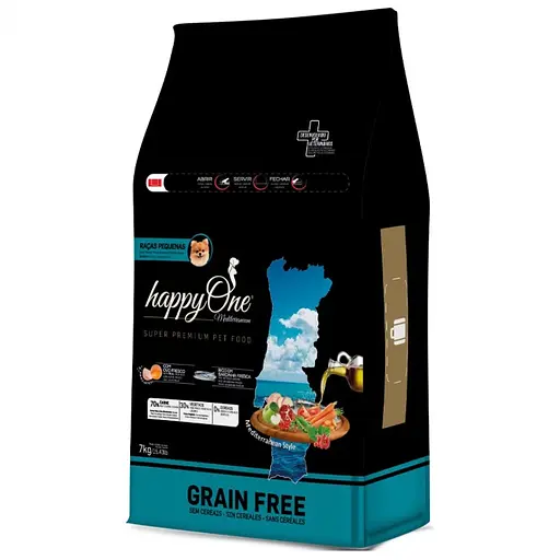 Сухой корм для собак мелких пород happyOne Mediterraneum Small Breeds Fresh Sardine со свежей сардиной беззерновой 7 кг - фото 1