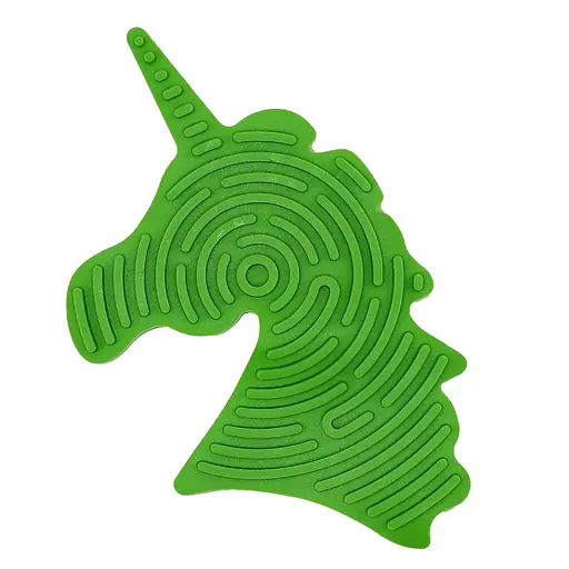 Дитяча розвиваюча дошка для сенсорної активності "Єдиноріг" Bambi GS0108 двостороння Зелений - фото 1