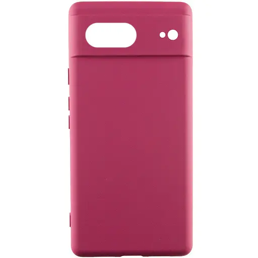 Чохол Silicone Cover Lakshmi Full Camera (AAA) для Google Pixel 7 Бордовий / Plum