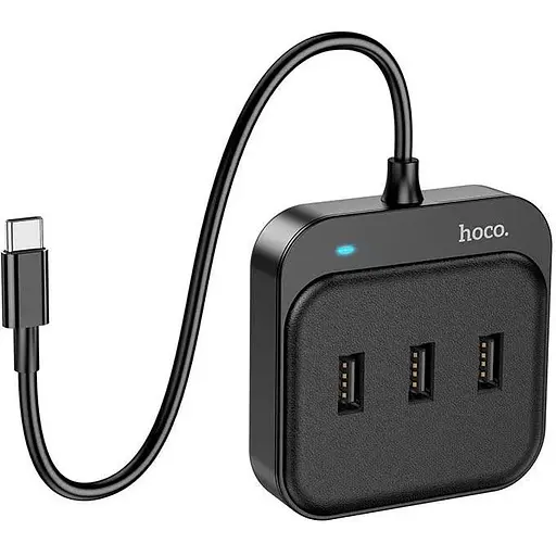 Hub адаптер Hoco Easy 4-in-1 converter HB31 (Type-C to Usb2.0x4) (L=0.2M) - фото 1