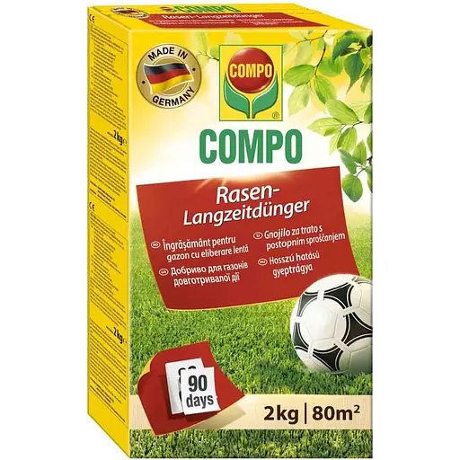 Твердое удобрение длительного действия для газонов COMPO 2 кг