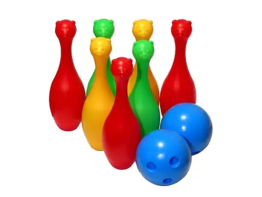 Набір кегель з ведмедиками 7 шт., 2 кулі М-Тойс 05022