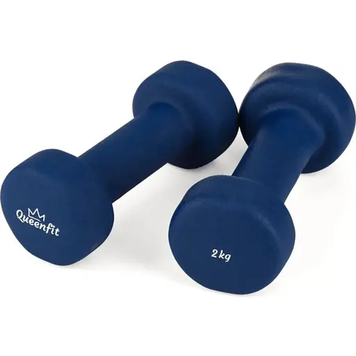 Гантели для фитнеса неопреновые Queenfit 2х2кг темно-синий - фото 2