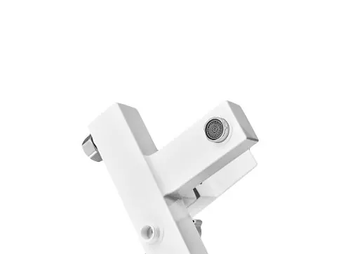 Смеситель для ванны Plamix Kubus-009 EURO SET White (со шлангом, лейкой и кронштейном) (PM0673) - фото 3