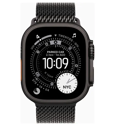 Смарт-годинник Apple Watch Ultra 3 GPS + Cellular 49mm Black Tit. Case w. Black Tit. Milanese Loop - Medium (MF1Q4) - фото 2