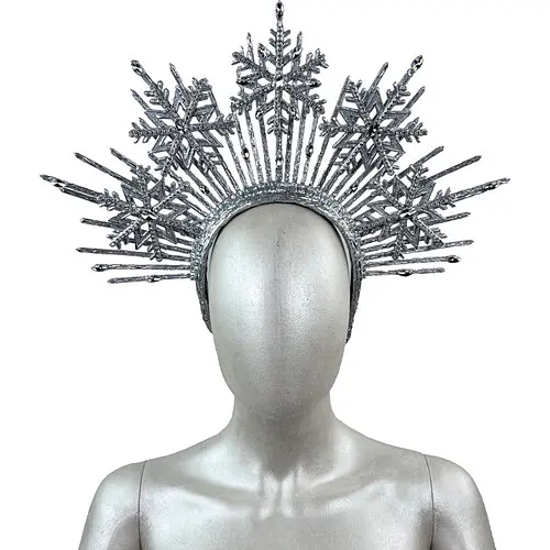 Обруч зі сніжинками Снігова феєрія - фото 1