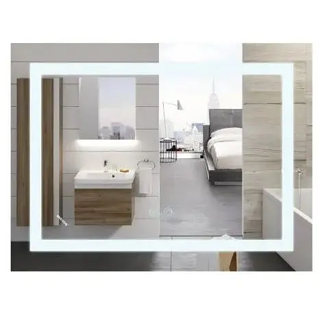 Дзеркало Mixxus WARM MR12-80x70-REVERSE з LED Touch, Anti-fog, димером, регулюванням яскравості (MI6936) - фото 1