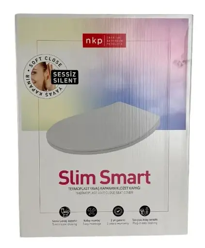 Сидение для унитаза с микролифтом NKP Slim Smart 0302 Soft Close+Quick Release из термопласта белое - фото 5