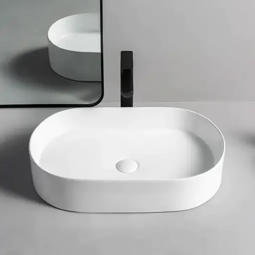 Умивальник Rea Nadia накладний білий REA-U1055, Білий - фото 7