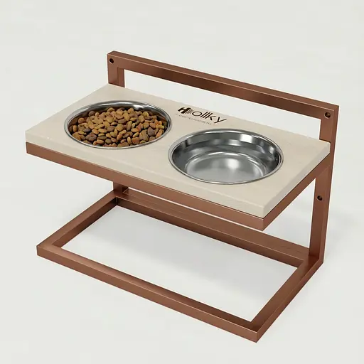 Hollky Flex M — миски на регульованій підставці для середніх собак (2 × 0.85 л)