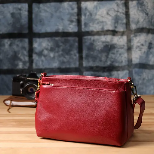 Женская сумка Vintage с твердым дном из натуральной кожи 27х16х11 см sum0027557 - фото 10