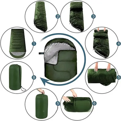 Тактический спальный мешок 180*70 см - фото 6