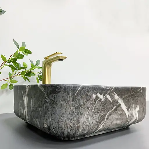 Умивальник VBI Alghero black onyx matt накладний VBI-013303, Чорний матовий - фото 6