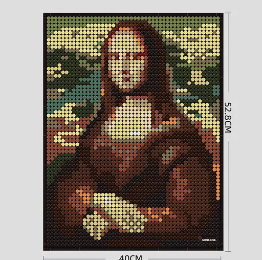 Конструктор искусство архитектура Wange 3D картина Mona Lisa Мона Лиза для детей и взрослых 3Д 3262 детали - фото 3