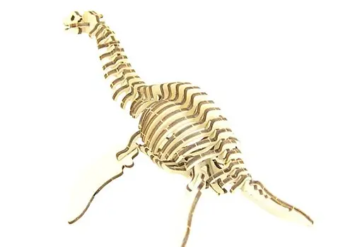 Дерев'яний конструктор Плезіозавр 51 деталь - фото 6