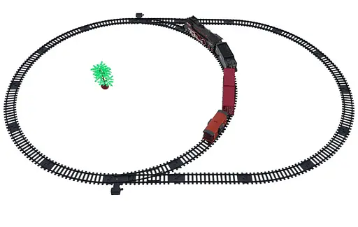 Ретро-поезд со светом, звуками и функциями дыма 138 см Ramiz - фото 2