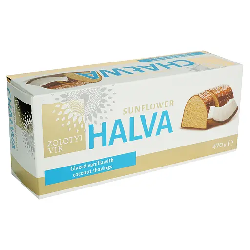Халва подсолнечная Zolotoi Vek ванильная, с кокосом в шоколадной глазури 470 г (660859) - фото 2