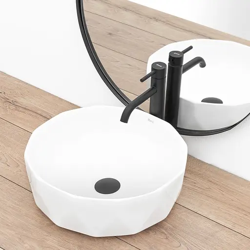 Умивальник Rea Vista white накладний білий REA-U4601, Білий - фото 2