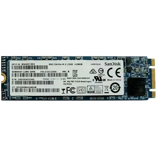 Накопичувач SSD SanDisk M.2 2280 128GB (SD8SNAT-128G-1006) Б/В - фото 1