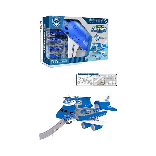 Самолет-парковка Полиция Y 2103 с 5 машинками - фото 2