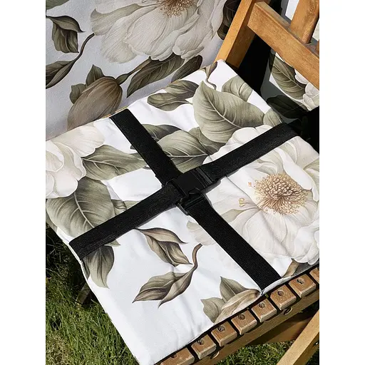 Водоотталкивающая подушка для стула с 3D принтом Чайный цветок 40х40 см бежевая 12 шт. - фото 9