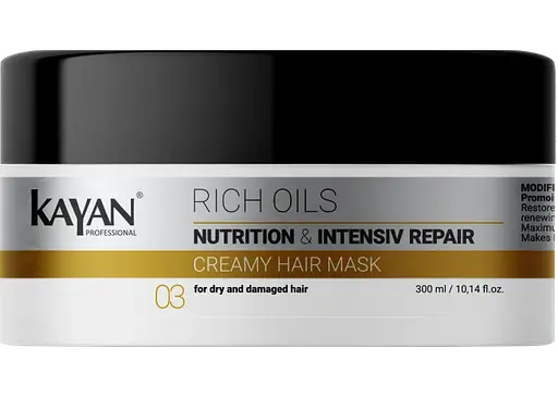 Крем-маска для сухих и поврежденных волос Rich oil Kayan Professional 300 мл - фото 1