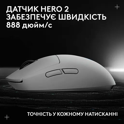 Миша Logitech G Pro 2 LightSpeed Wireless White (910-007302) - фото 11