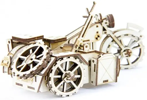 Дерев'яний конструктор Мотоцикл BMW R 75 125 деталей - фото 3