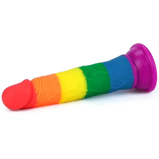 Фалоімітатор LoveToy Prider 7" 18.5 см райдужний - фото 4