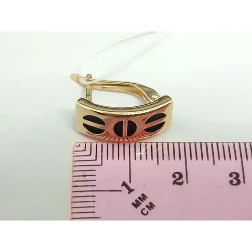 Золотые серьги Tango с каучуком. 930014 - фото 6