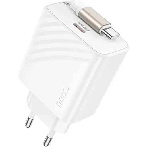 Зарядний пристрій Hoco N58 Type-C PD 30W + кабель Type-C білий - фото 1