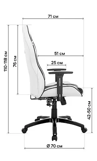 Геймерське крісло GT Racer біле з червоним (X-2645 White/Red) - фото 15