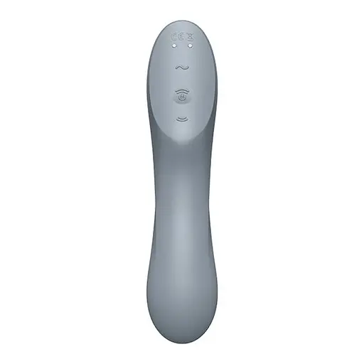 Вакуумный стимулятор клитора с вибрацией Satisfyer Curvy Trinity 3 серый - фото 8