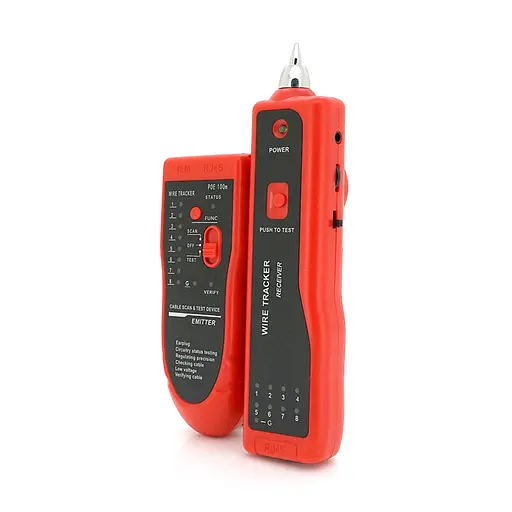 Кабельний тестер 801-2 + POE трасошукач live line finder - фото 1