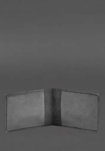 Кожаная обложка для удостоверения участника боевых действий (УБД) 2.2 черная Crazy Horse - фото 4