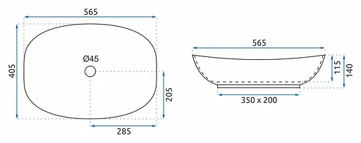 Умивальник Rea Tango накладний білий REA-U5610, Білий - фото 6