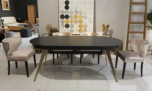 Стол раскладной Elissa 2000/2750x1000x770 черный - фото 4