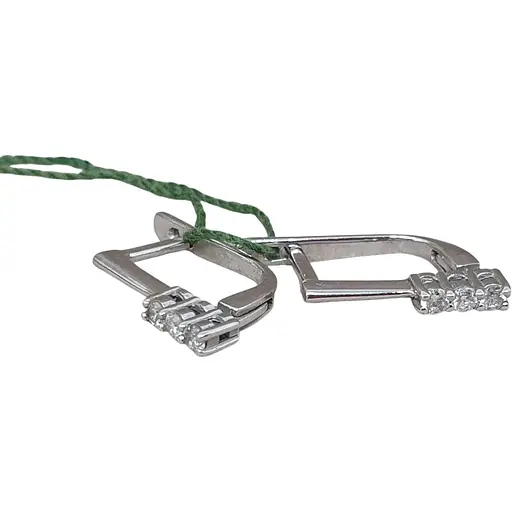 Золоті сережки ЮЗ "Багет" з діамантами. 2812/1