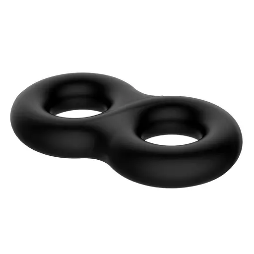 Эрекционное кольцо Crazy Bull Super Soft Silicone Double II Cock Ring черный - фото 3