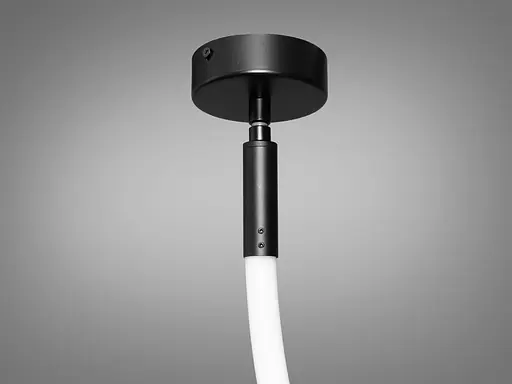 Современная светодиодная люстра Romin для кафе шланг мощностью 17W черный - фото 3